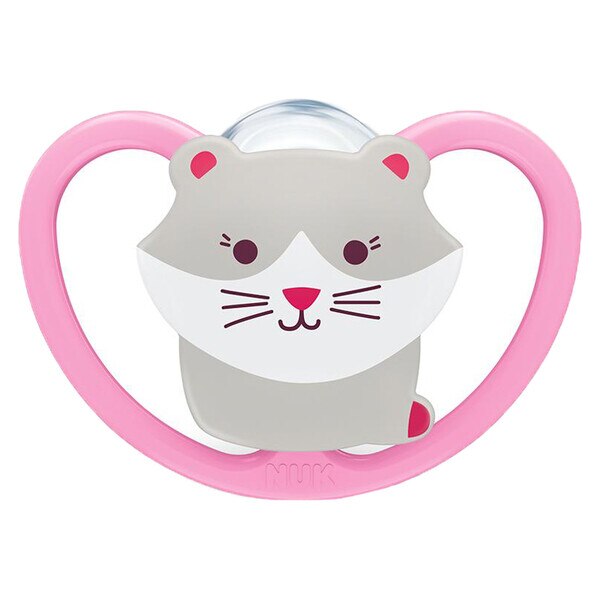 Suzeta ortodontica din silicon Nuk Space 730331-1, Roz 0-6 luni