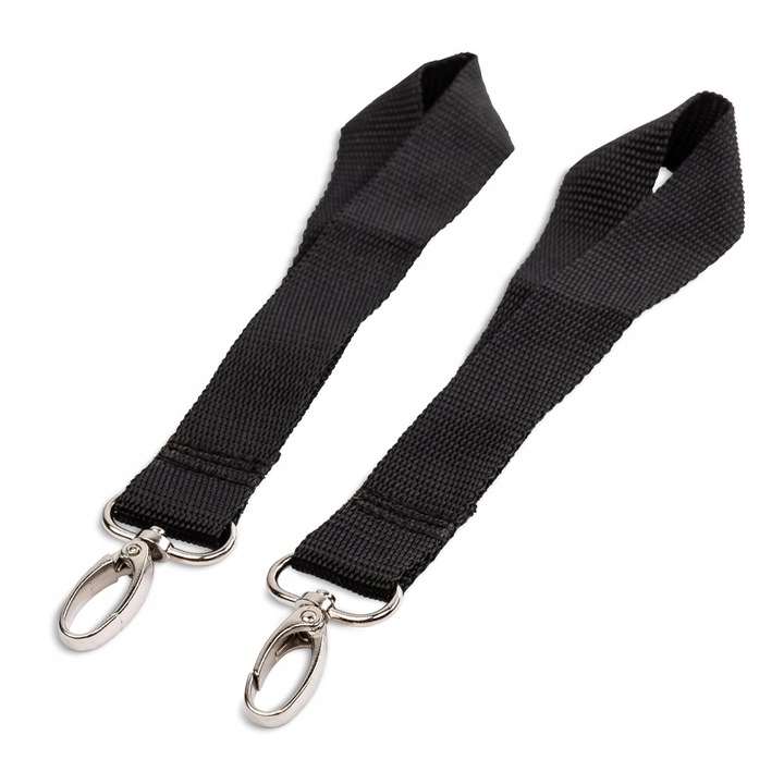 Caretero 304049 Két hevederes kampó, baba kocsihoz, fekete