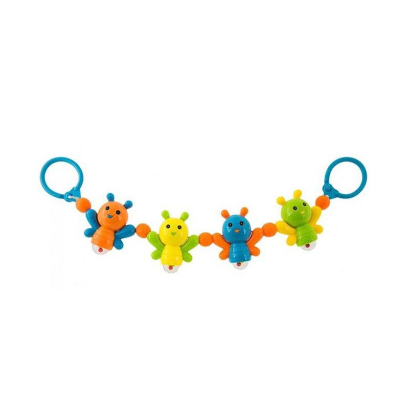 Jucarie zornaitoare din plastic pentru carucior Akuku A0351-1, Multicolor