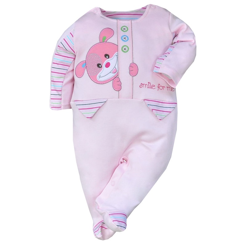 Salopeta cu maneca lunga pentru fete Koala Tino 1864, Roz, 68