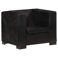 canapea de o persoana tapitata cu piele naturala vidaxl piele 85 x 69 x 69 cm  negru imagen 4_0_
0