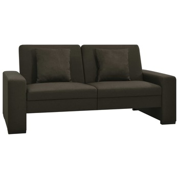 Canapea extensibila cu 2 locuri, vidaXL, Tesatura, 176 x 83 x 81 cm, Maro Canapea extensibila cu 2 locuri, vidaXL, Tesatura, 176 x 83 x 81 cm, Maro