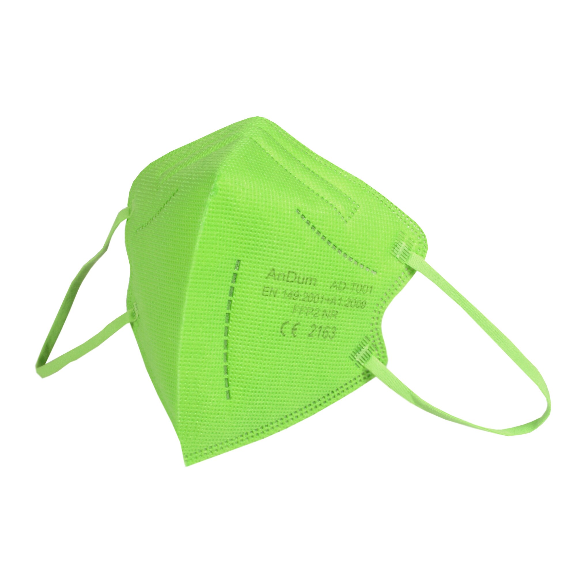 Masca Verde FFP2, pentru copii, 5 straturi, Conforma cu CE 2163, ambalata individual