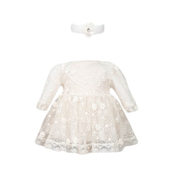 Rochita botez, doua piese, culoare alba, varsta 6-9 luni Rochita botez, doua piese, culoare alba, varsta 6-9 luni