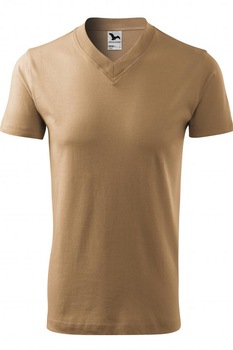 Tricou unisex V-neck, Nisip Tricou unisex V-neck, Nisip