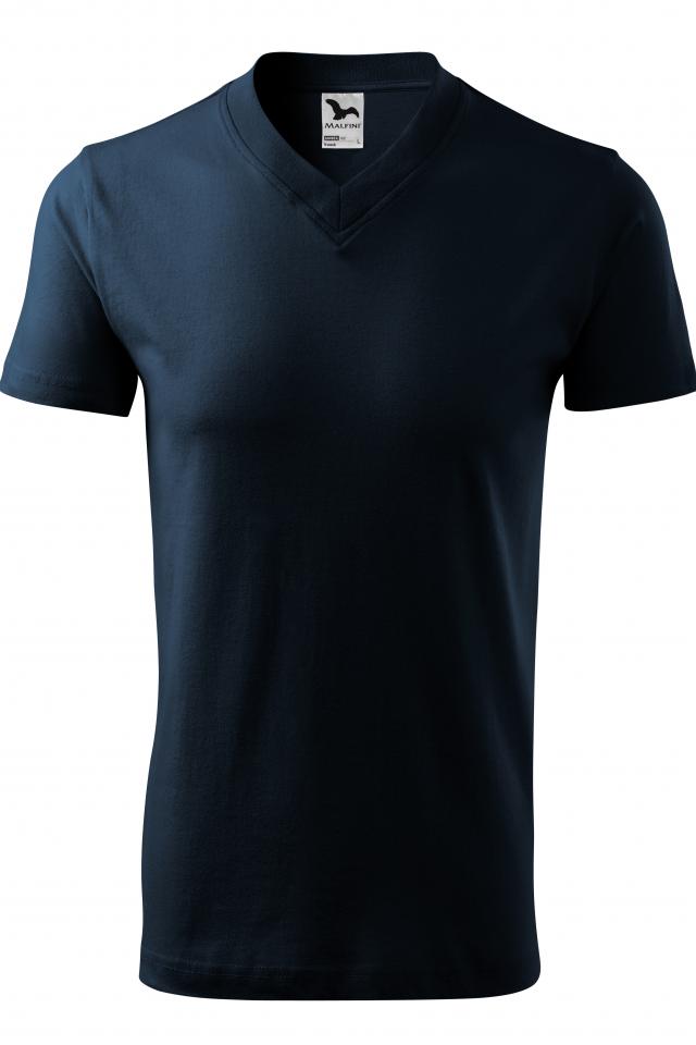 Tricou unisex V-neck, Albastru marin