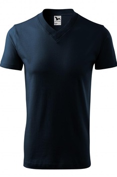 Tricou unisex V-neck, Albastru marin Tricou unisex V-neck, Albastru marin