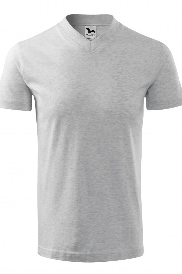 Tricou unisex V-neck, Gri deschis