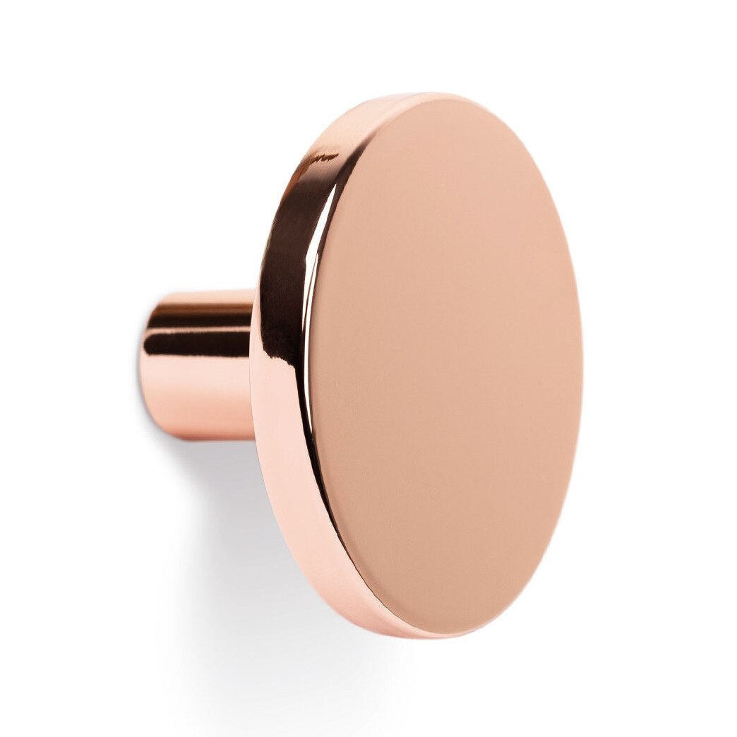 Buton pentru mobila Como Big, cupru lustruit, D:41 mm