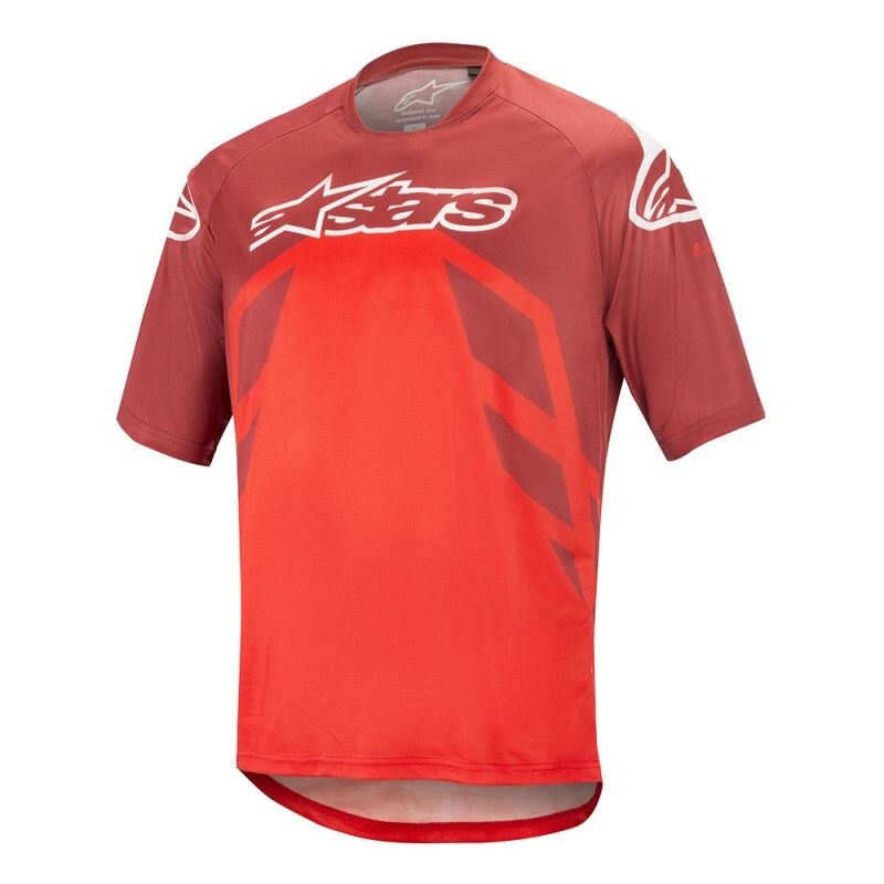 Tricou Alpinestars Racer V2 SS Burgundy/Red/White