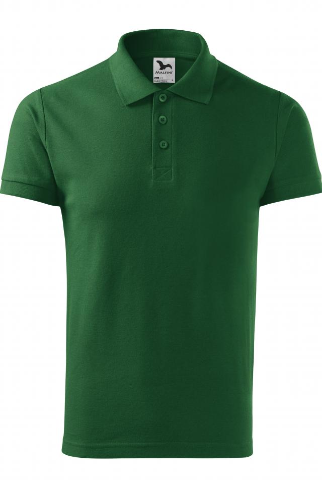 Tricou polo pentru barbati Cotton Heavy, Verde sticla