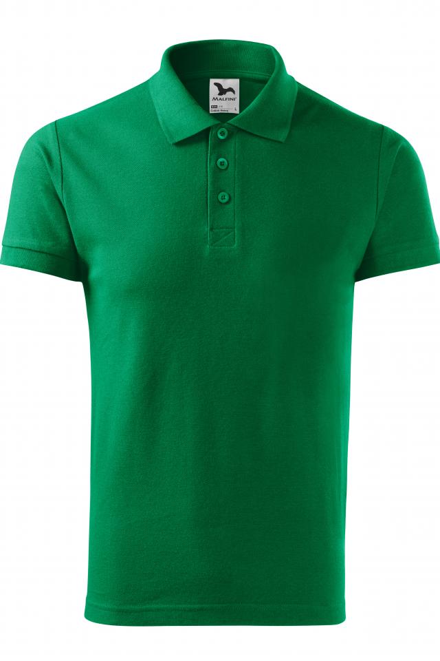 Tricou polo pentru barbati Cotton Heavy, Verde Mediu
