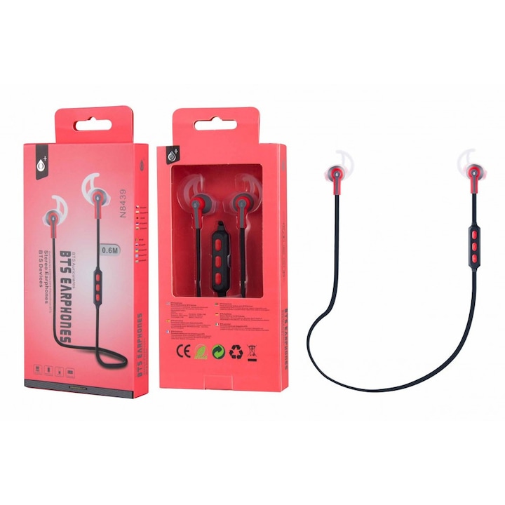 OnePlus N8439 piros stereo sport bluetooth headset