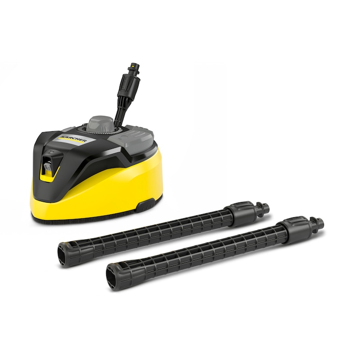 Dispozitiv/perie de curatat terase si suprafete mari Karcher T-Racer T7 Plus, aparatoare contra stropilor, inaltime ajustabila, functie clatire, compatibilitate cu aparatele Karcher K4-K7