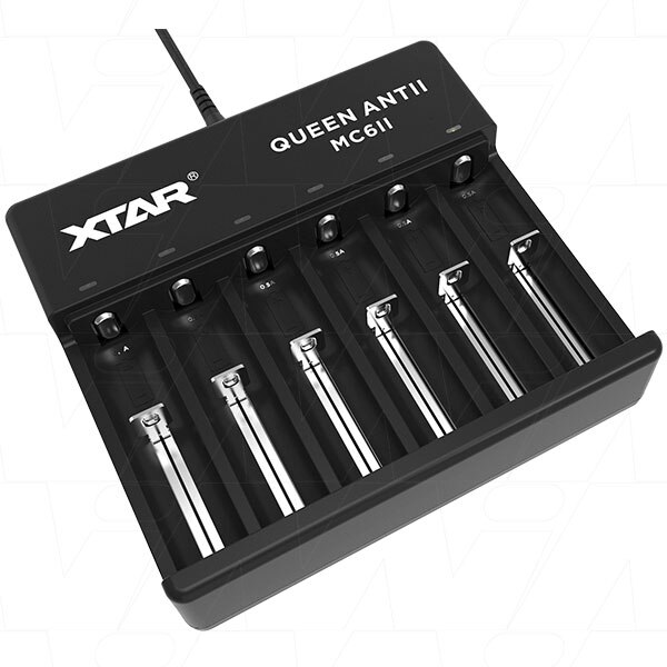 Incarcator acumulatori XTAR, QUEEN, MC6II, Compatibil cu 18650, 26650, 16340, CR123