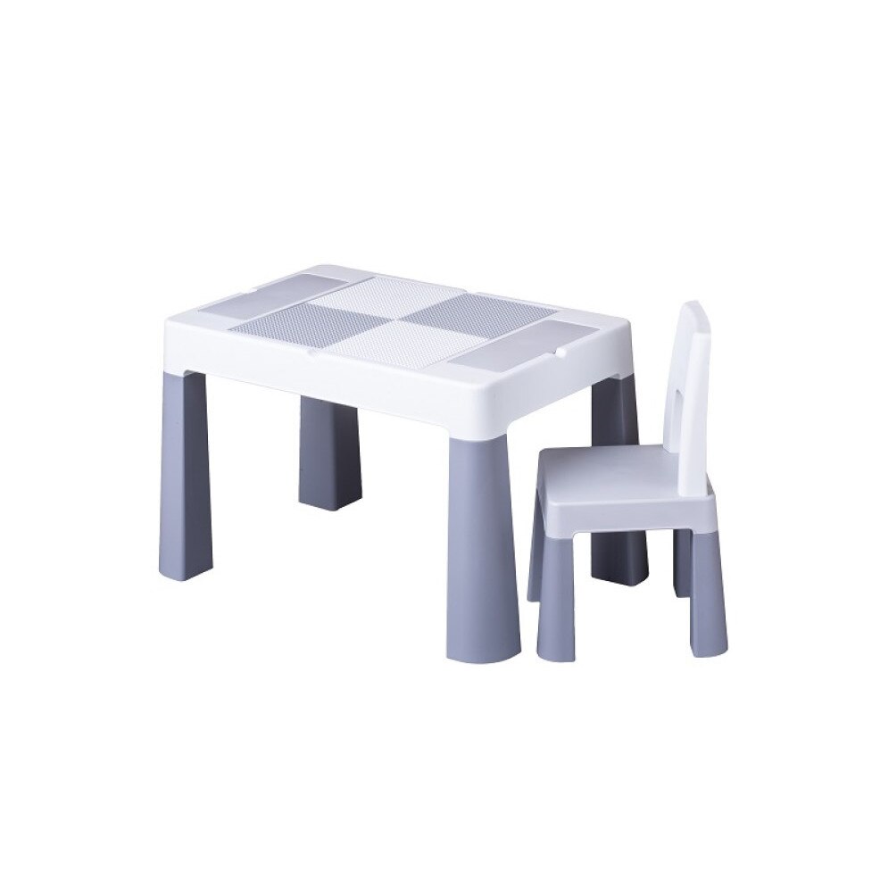 Set masuta cu scaun AIX©, dimensiuni masa 73x47x49 cm, gri/alb