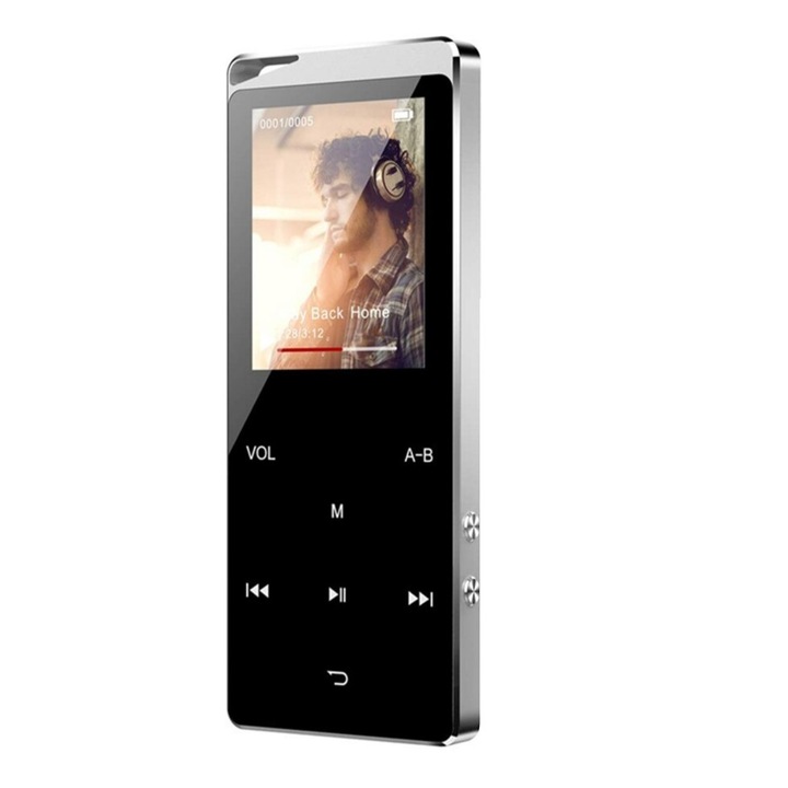 Player MP3 portabil, 16GB, Bluetooth 4.2 HiFi, Negru