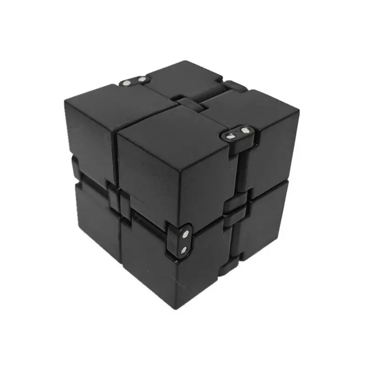 Cub antistres, Fidget Toy, Infinity Cube, negru, 4x4x4 cm