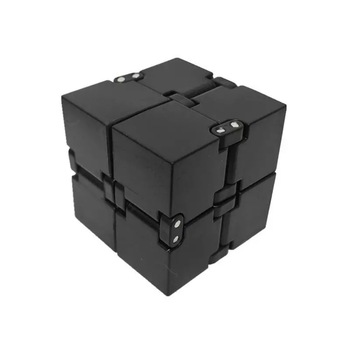 Cub antistres, Fidget Toy, Infinity Cube, negru, 4x4x4 cm Cub antistres, Fidget Toy, Infinity Cube, negru, 4x4x4 cm