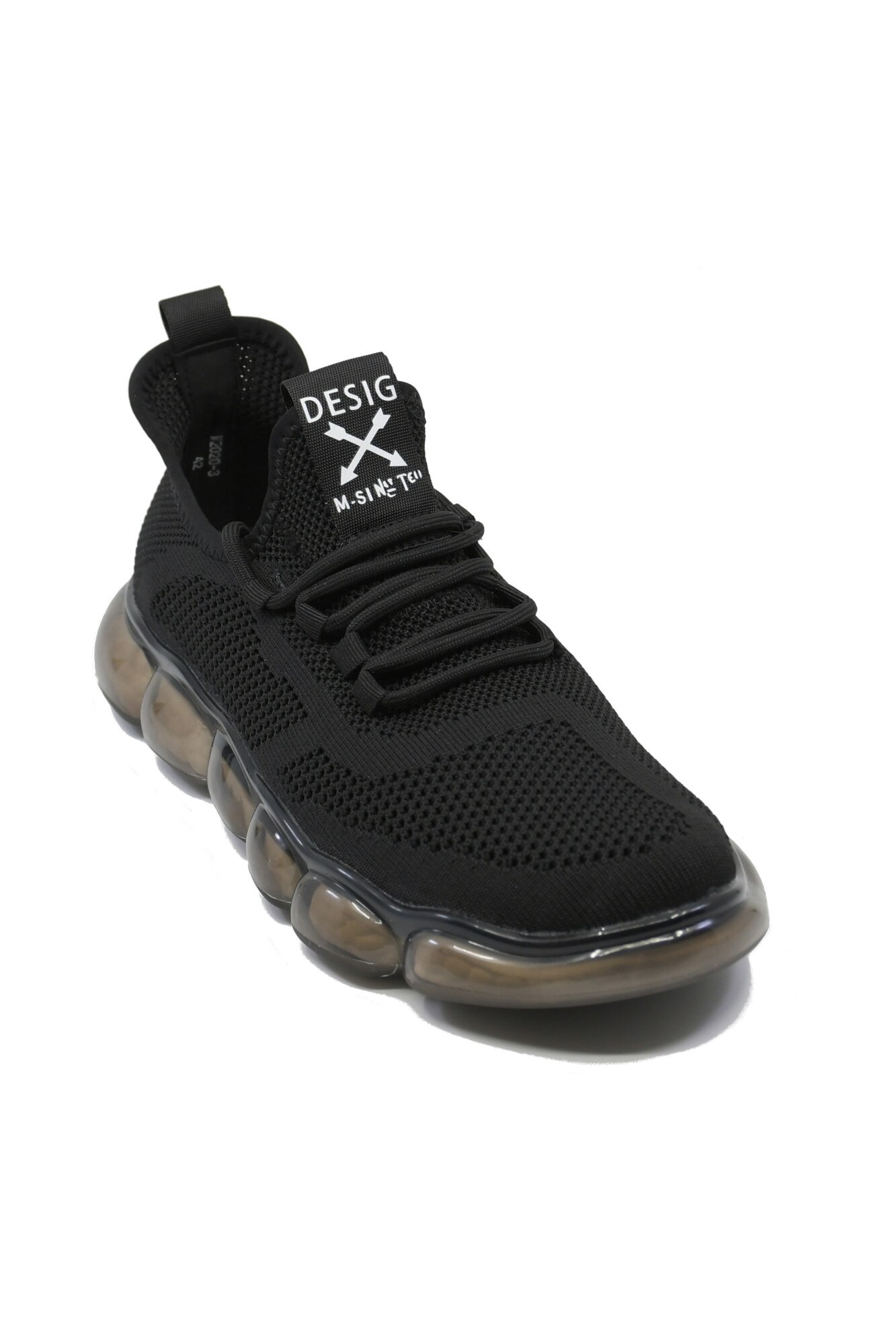 Pantofi sport negri Battisto Lascari, din material textil plasa-39 EU