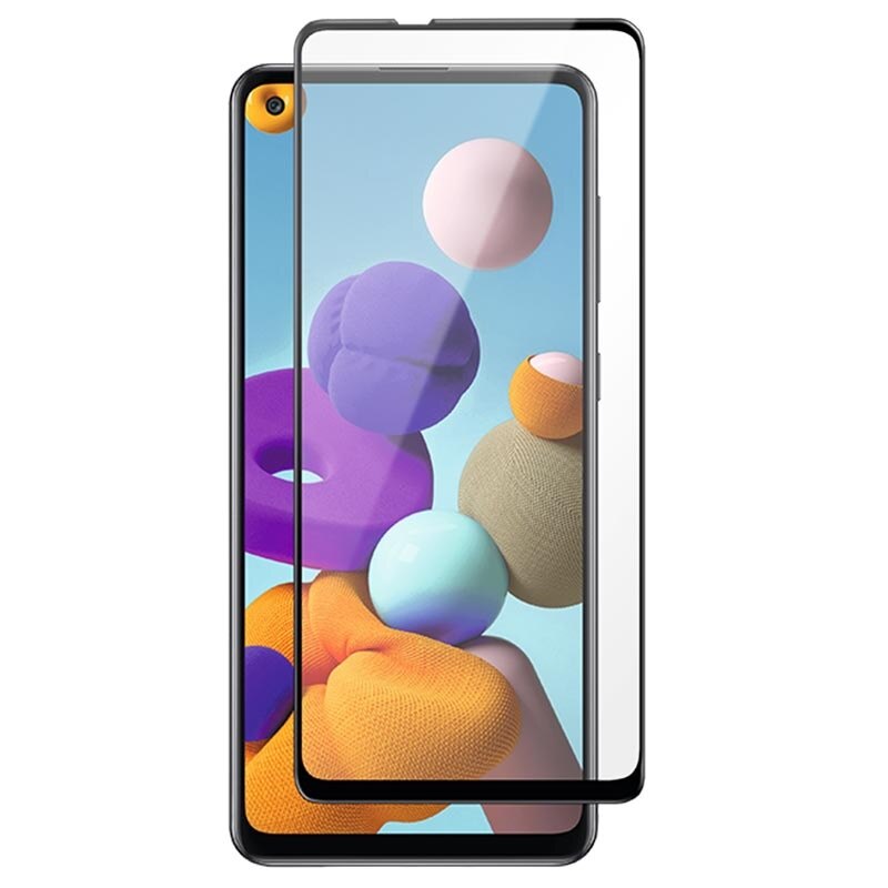Folie din sticla securizata cu margini negre pentru Samsung Galaxy A21s