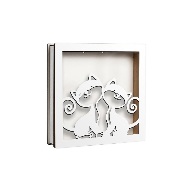 Caseta decorativa pentru licheni, DekoLaser, CDL1088, 20x20 cm