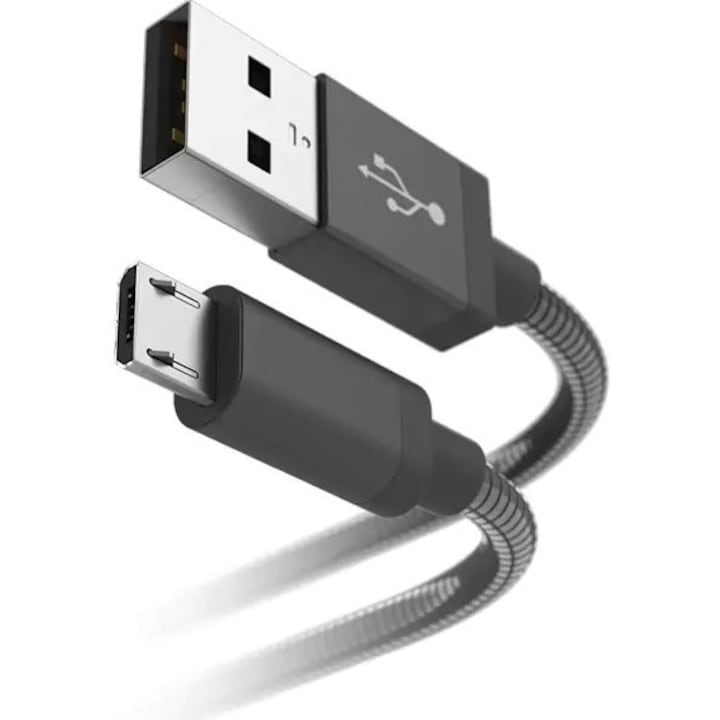 Micro USB-s Töltő és Adat Kábel Erős Fém Bevonattal