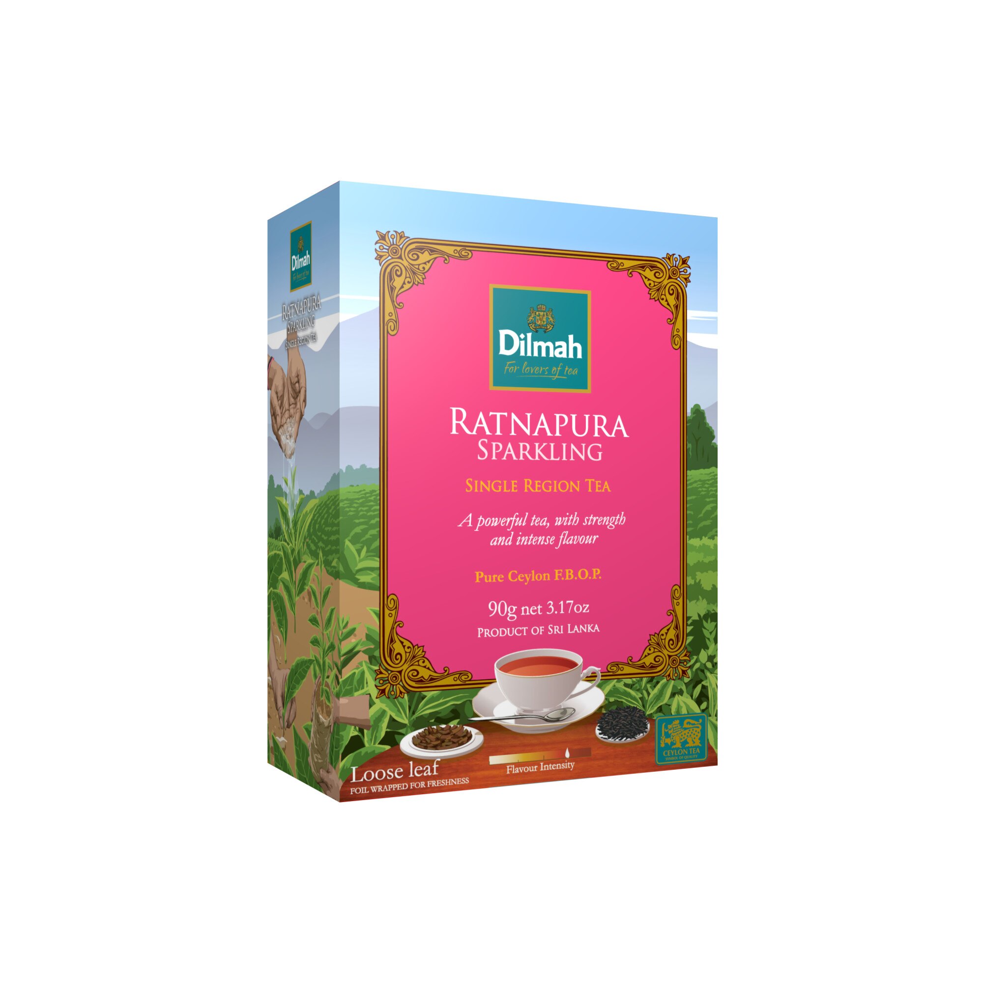 Ceai Negru Ratnapura Sparkling , Dilmah, Cutie Carton, Frunze, 90 g
