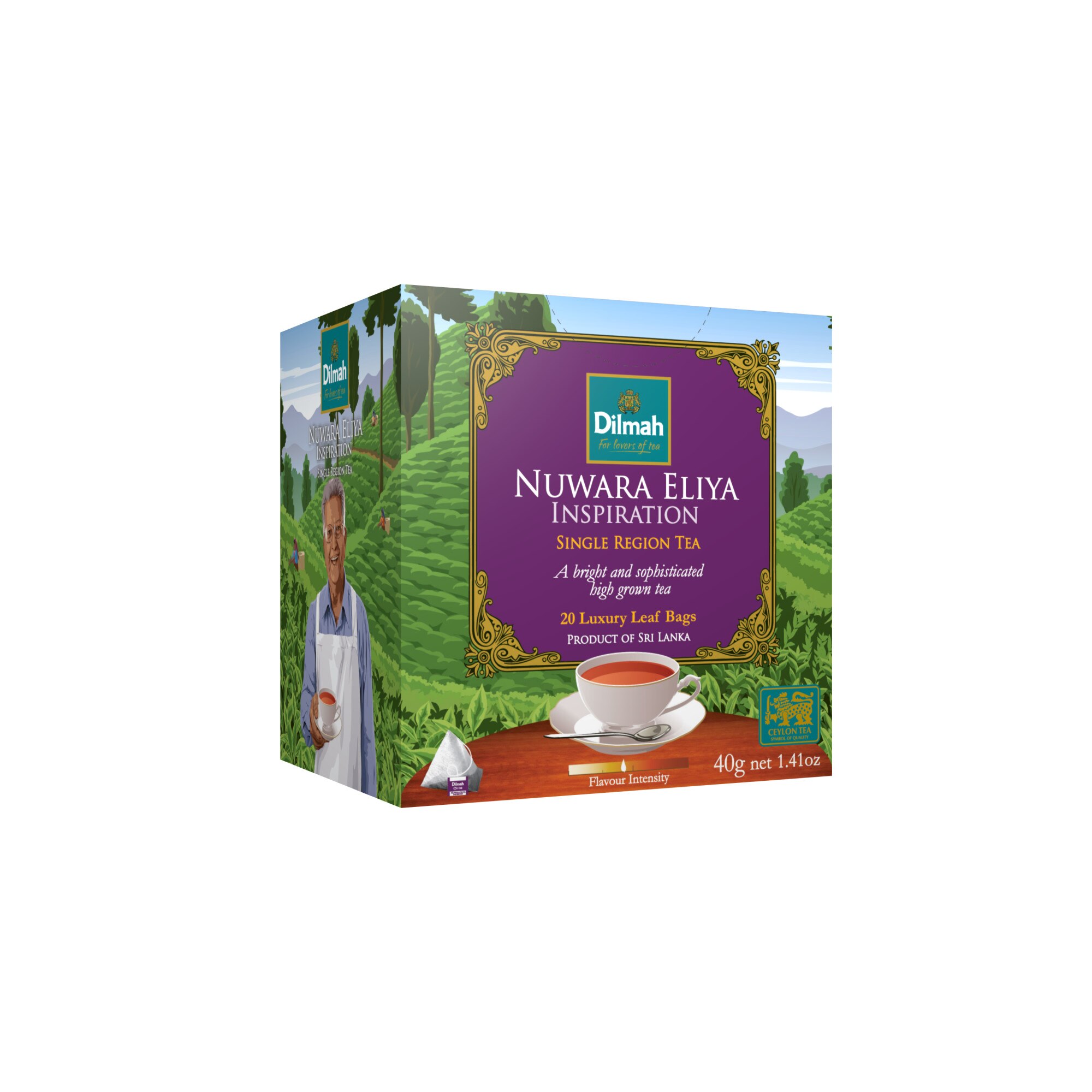 Ceai Negru Nuwara Eliya Inspiration, Dilmah, Cutie Carton, 20 pliculete, 40 g