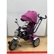 Tricicleta tip moto cu pozitie de somn si scaun rotativ, TMR-43-roz inchis
