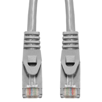 Cablu ecranat (Patchcablu) categoria 5e mufat 2xRJ45 gri 1m Cablu ecranat (Patchcablu) categoria 5e mufat 2xRJ45 gri 1m