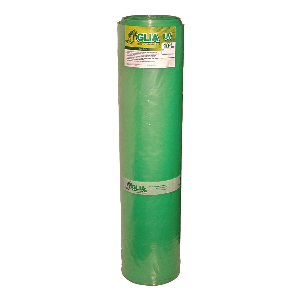 Folie profesionala pentru acoperire solarii, GLIA UV, verde transparent, 10.2m x 10m x 0.15mm
