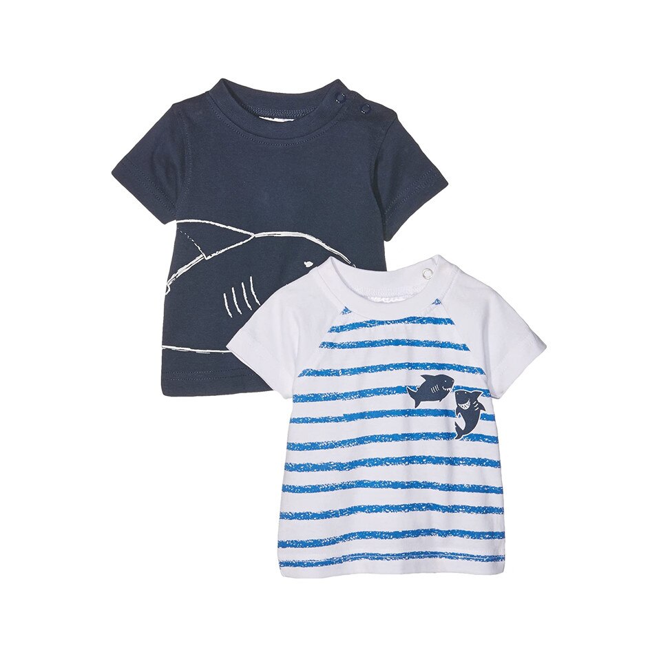 Set 2 tricouri baieti Twins by Julius Hupeden, multicolor, 50 cm, 0-1 luni
