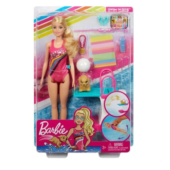 Papusa Barbie Swim, multicolor, +3 ani