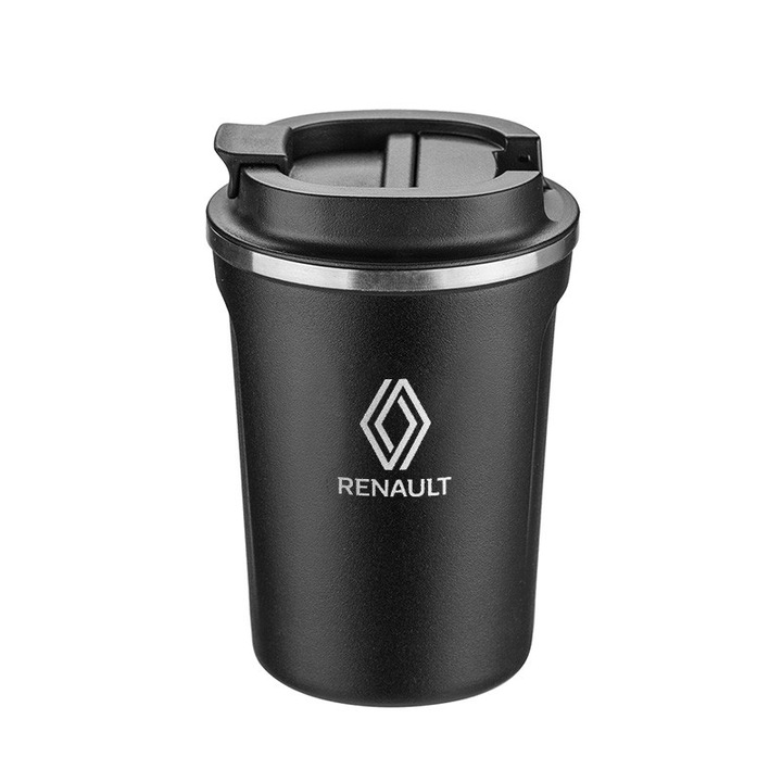 Термочаша Димс-92, Лого на Renault, AS0413, Черна