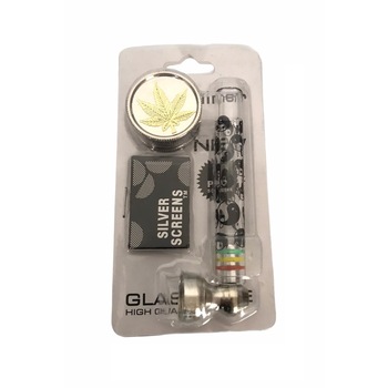 Set Angel Pipa metalica, Grinder metalic si 5 bucati site metalice pentru pipa black Yang Set Angel Pipa metalica, Grinder metalic si 5 bucati site metalice pentru pipa black Yang