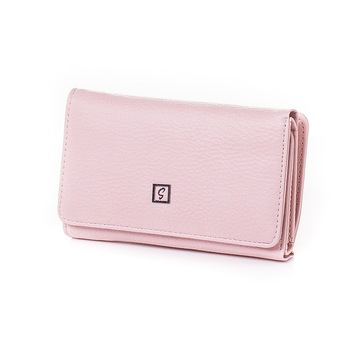 Portofel de dama din piele ecologica Stilno A1050-07, Roz Portofel de dama din piele ecologica Stilno A1050-07, Roz