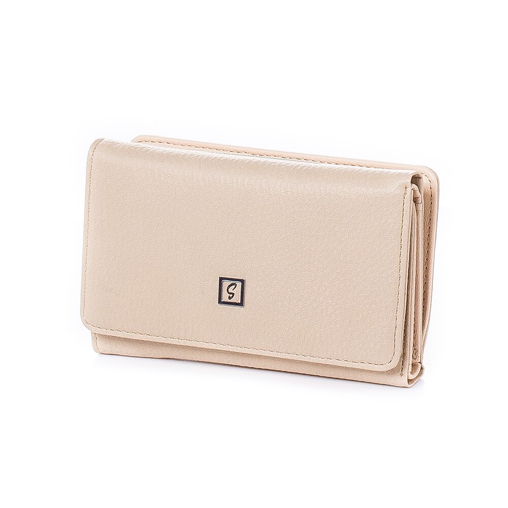 Portofel de dama din piele ecologica Stilno A1050-06, Bej