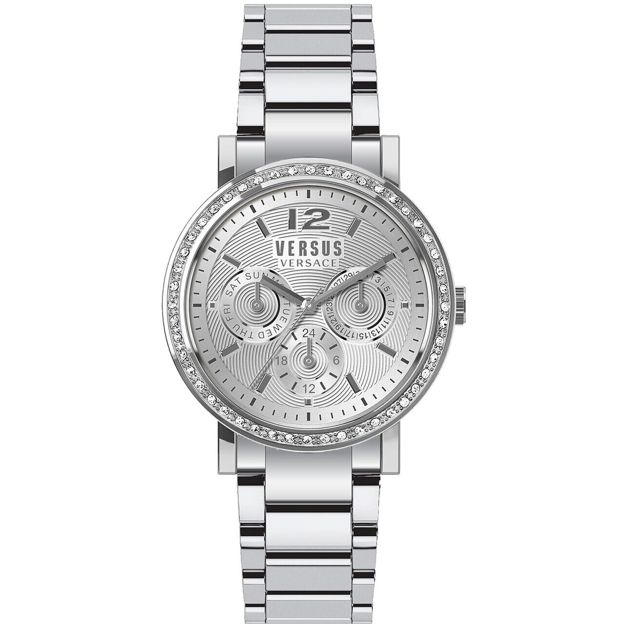 Ceas de dama Versus By Versace VSPOR2519, Quartz, 38mm, 5ATM, Argintiu