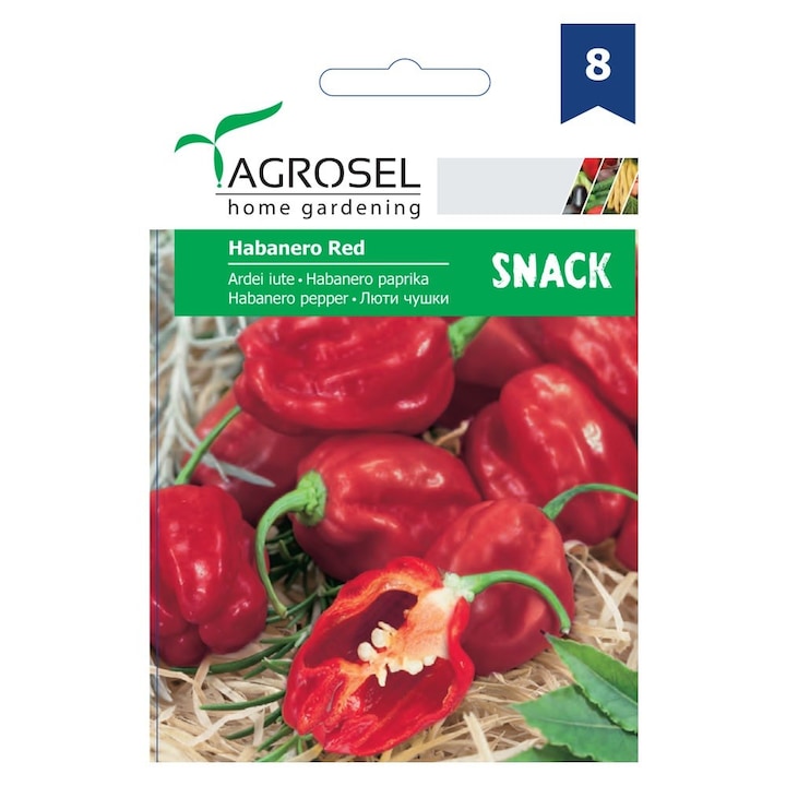 Seminte Ardei Habanero Red, Agrosel home gardening, 0,25 g