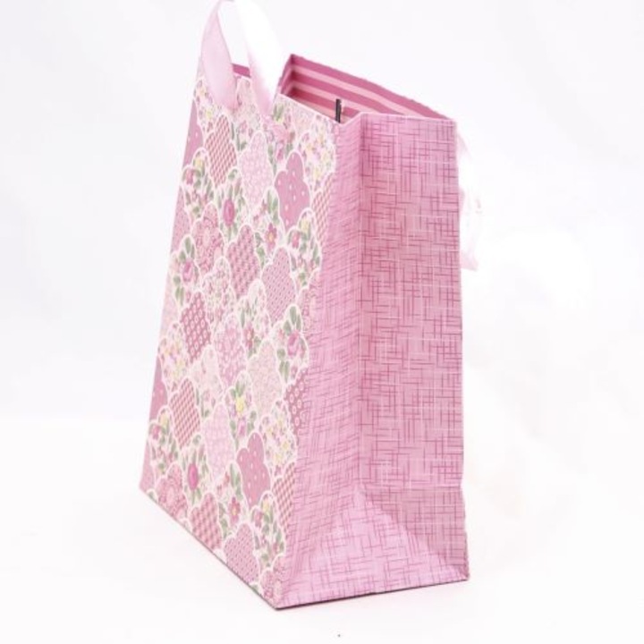 Punga cadou cartonata cu floricele caza pelletteria MOD2