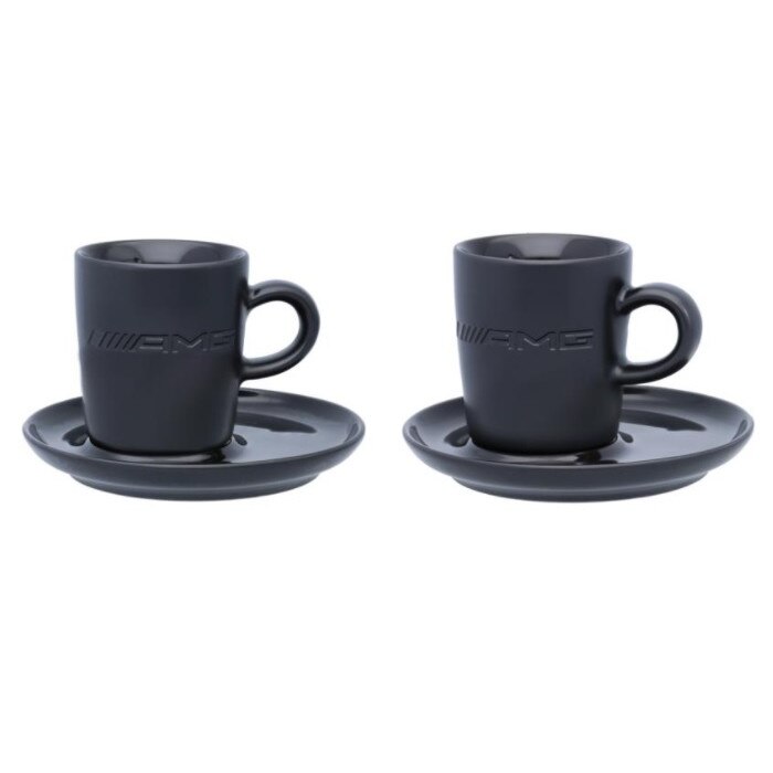 Cani AMG Espresso Portelan Set 2 buc Negre