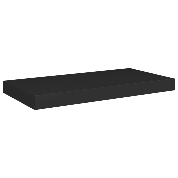 vidaXL fekete MDF lebegő fali polc 50 x 23 x 3,8 cm (323829)