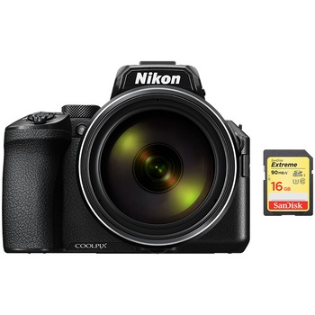 Aparat foto digital Nikon COOLPIX P950, 16 MP, Negru + SD CARD 16GB Aparat foto digital Nikon COOLPIX P950, 16 MP, Negru + SD CARD 16GB