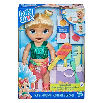 Bebelus Baby Alive - Sunshine Snacks, fetita blonda Bebelus Baby Alive - Sunshine Snacks, fetita blonda
