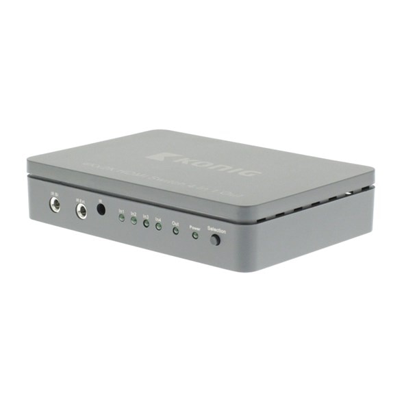 Switch HDMI 4 porturi, 4 intrari - 1 iesire, 3D si 4K2K, Konig