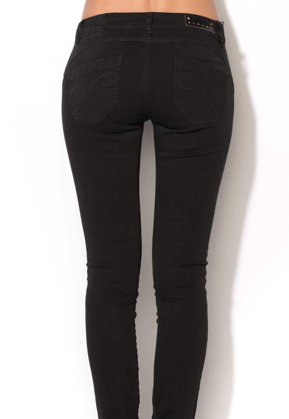 Sisley Jeansi negri slim fit skinny Suzuka 27 - eMAG.ro
