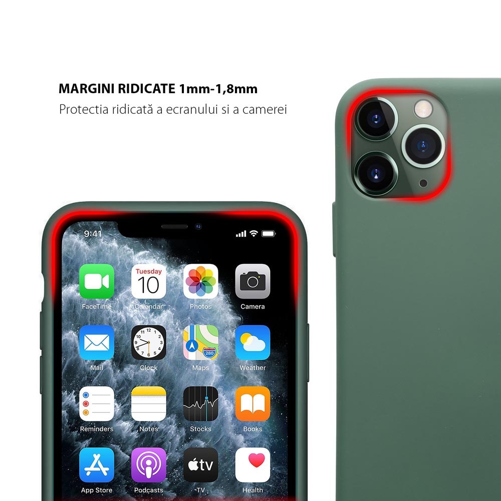 Husa Premium Silicon Compatibila Cu Samsung Galaxy A10, Harry Potter Hogwarts, cu interiorul din material textil, protectie camera, Forest Green, PFG868