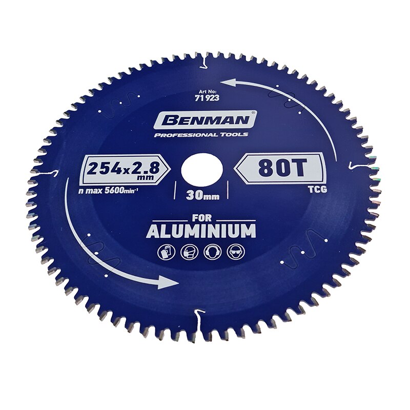Disc fierastrau circular pentru aluminiu, Benman, 254x2.8mm/30mm, 80T