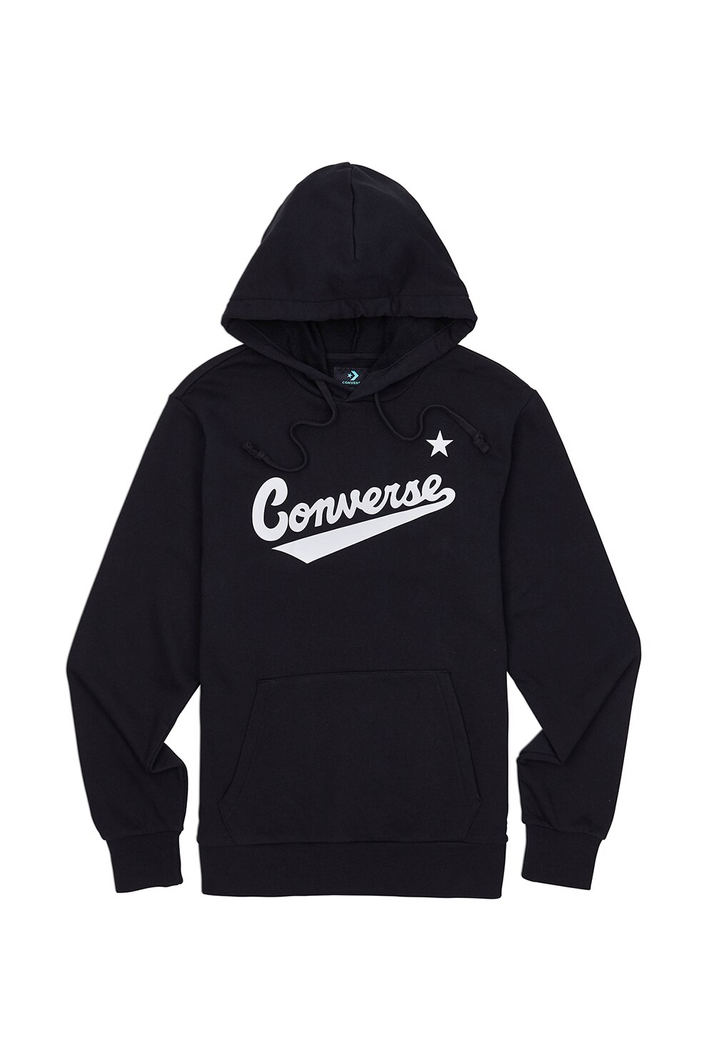 Converse, Hanorac cu imprimeu logo Script, Negru
